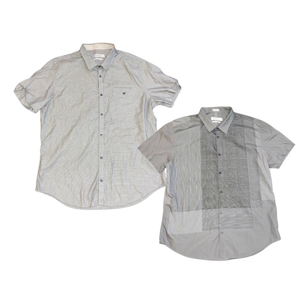 Bundle Two Calvin Klein Button Down Short Sleeve … - image 1